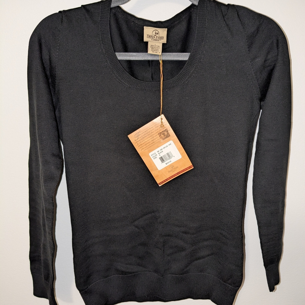 Italian Made Cotton Knit Top (Retail $200)